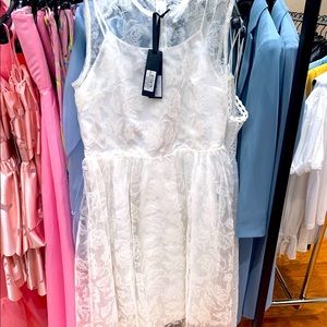 Pinko White Organza dress never worn with tags.